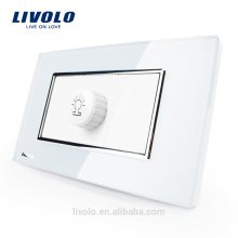 Livolo US/AU Standard White color dimmer switch Pearl Crystal Glass panel Dimmer switch VL-C391G-81